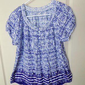 Summer/Spring Pullover Blouse/Top w/ 8-Button